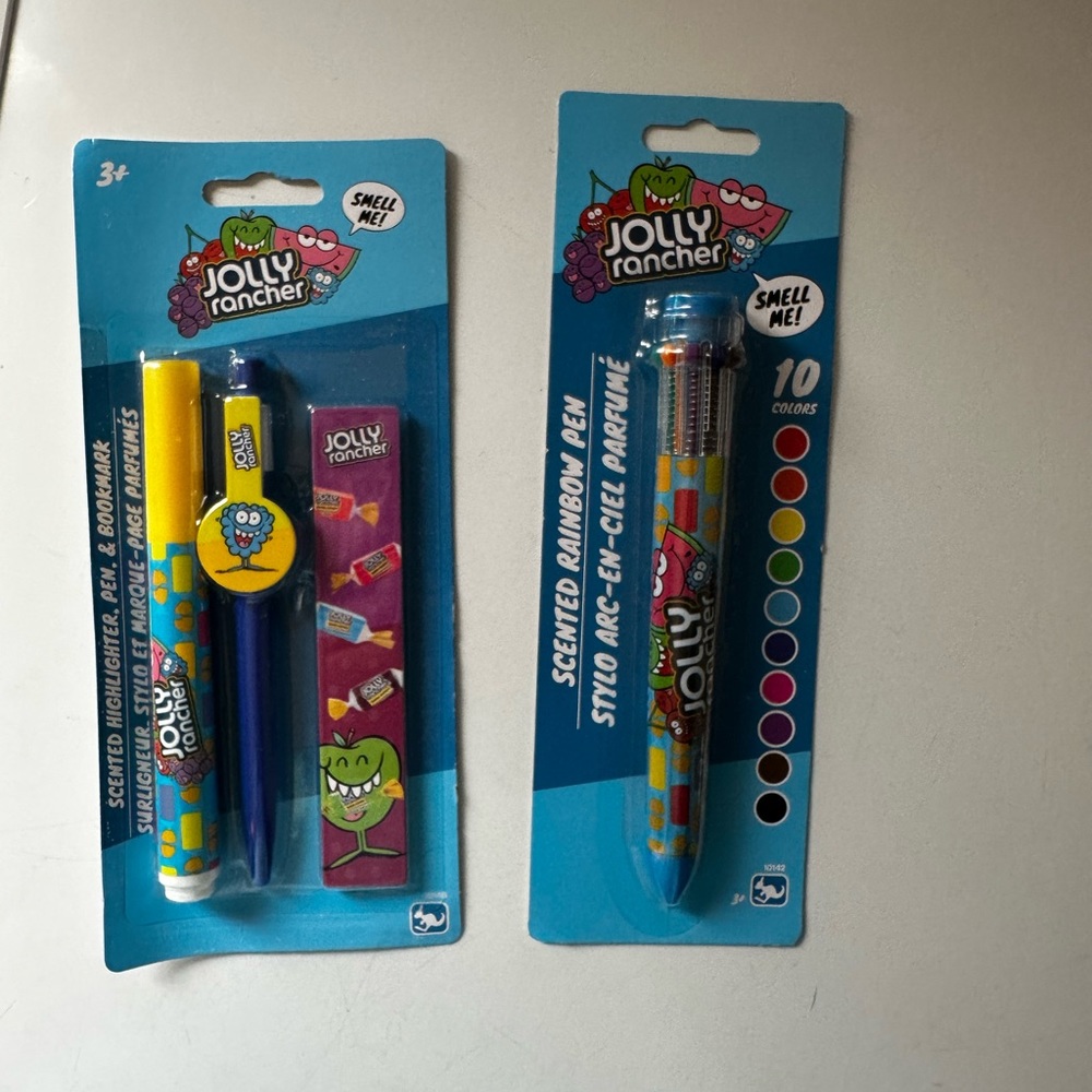 2Pk Jolly Rancher scented pens includes highlighter & bookmark
